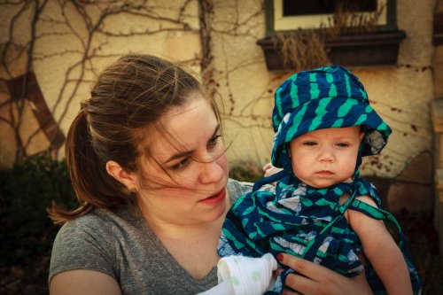 Sonja and Julia outside